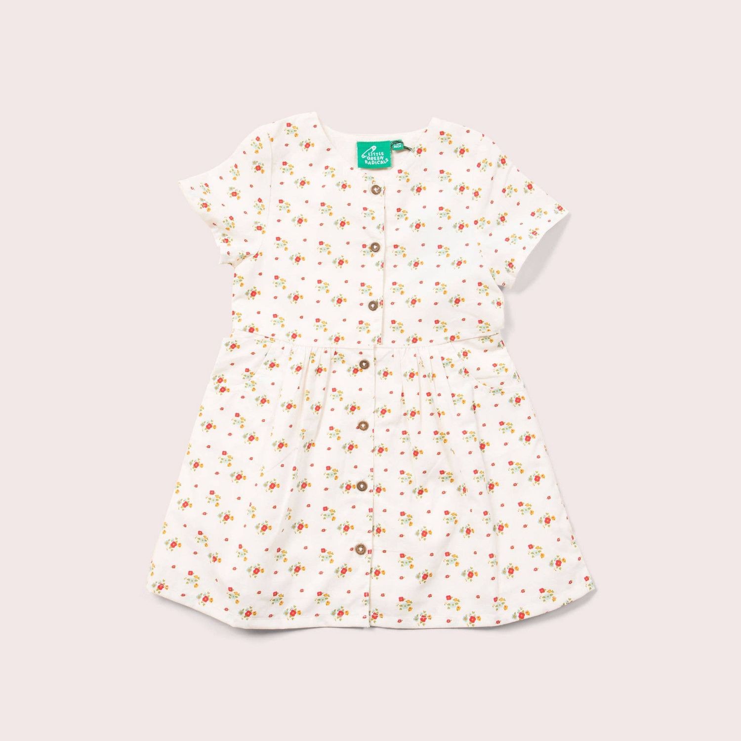 Spring Flowers Button Dress