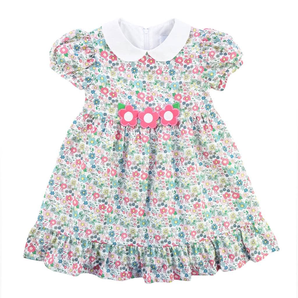 Floral Poplin Dress, Size: 12M