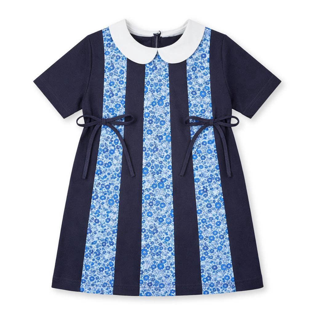 Floral Print Knit Colorblock Dress