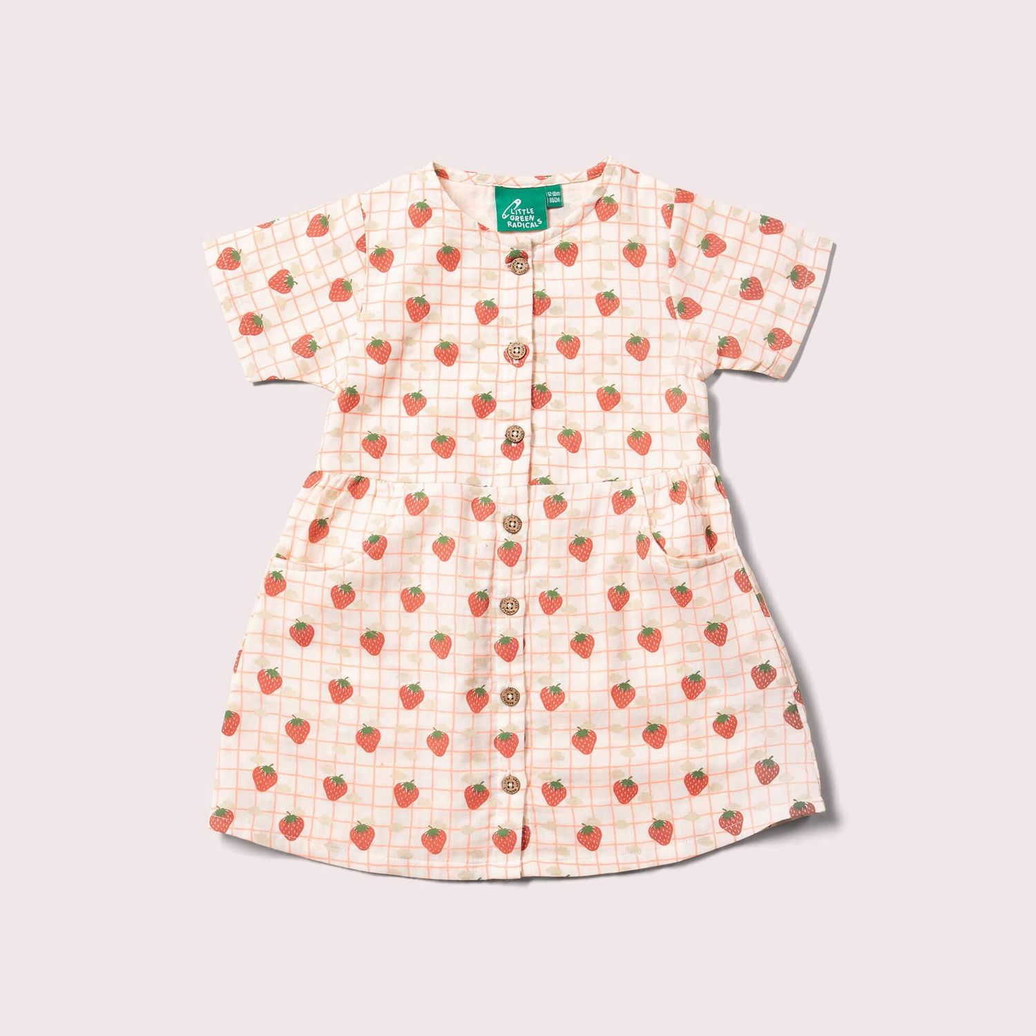 Strawberry Days Button Dress