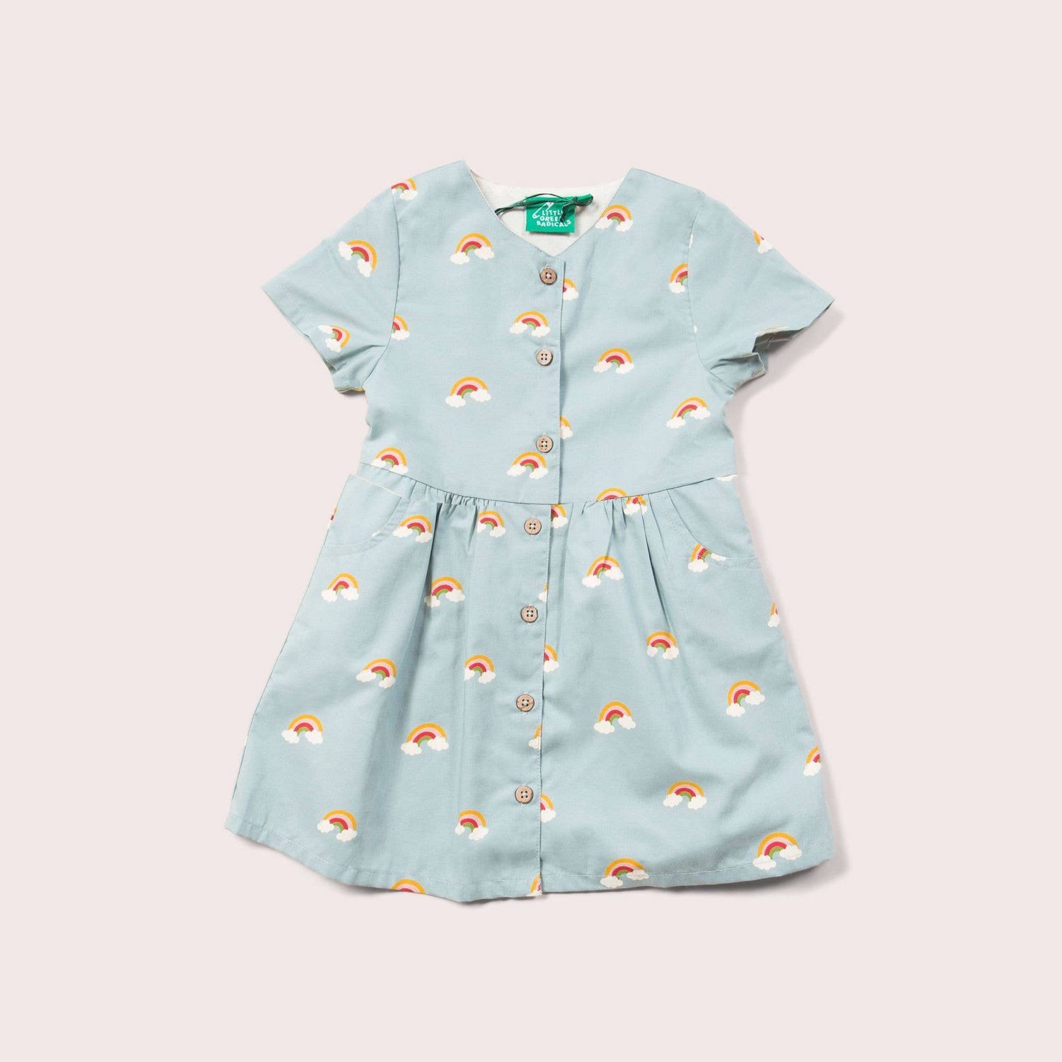 Over the Rainbow Button Dress, Size: 6-7Y