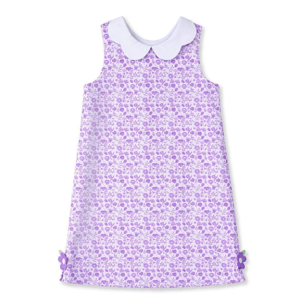 Printed Pique Dress with Flowers