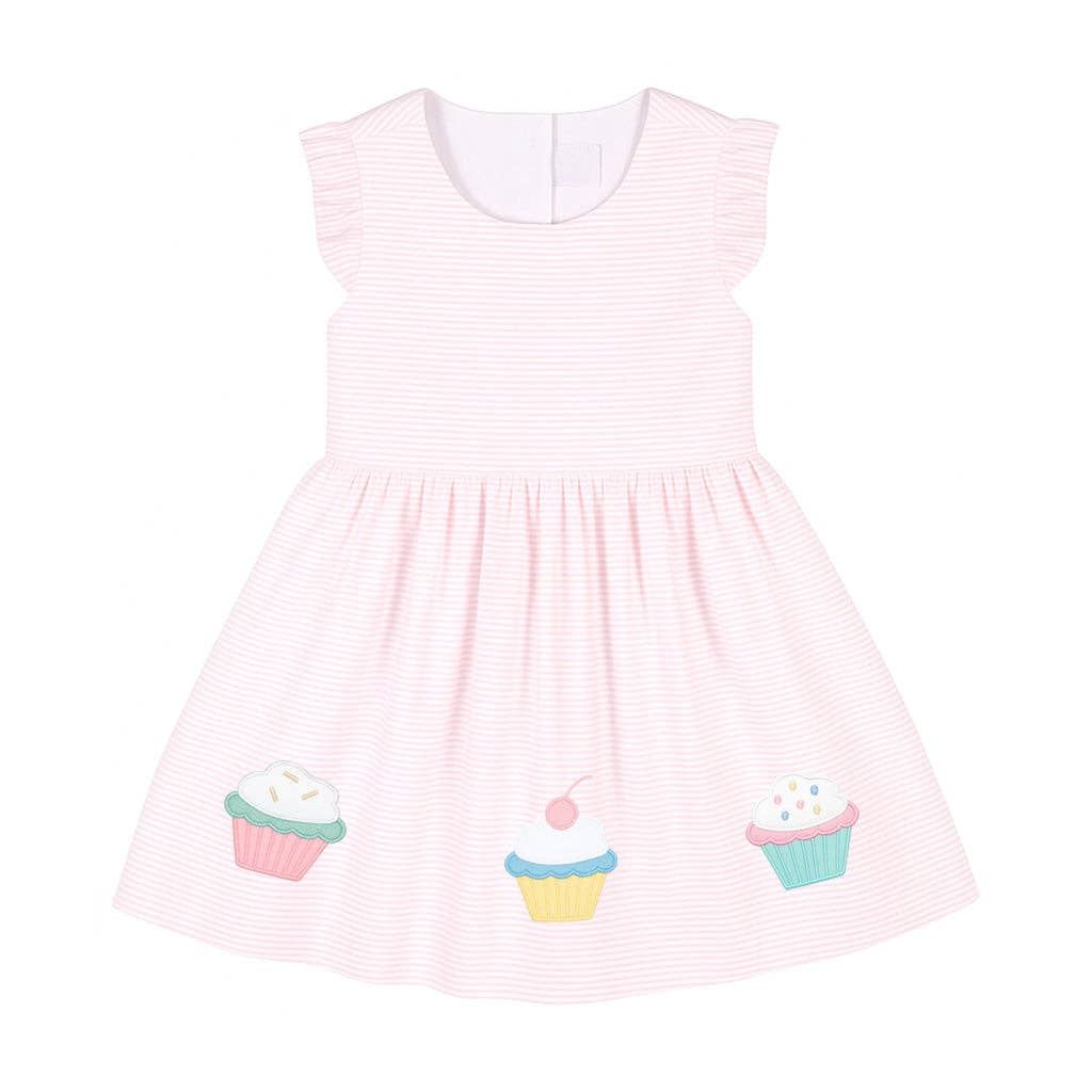 Seersucker Dress with Cupcakes