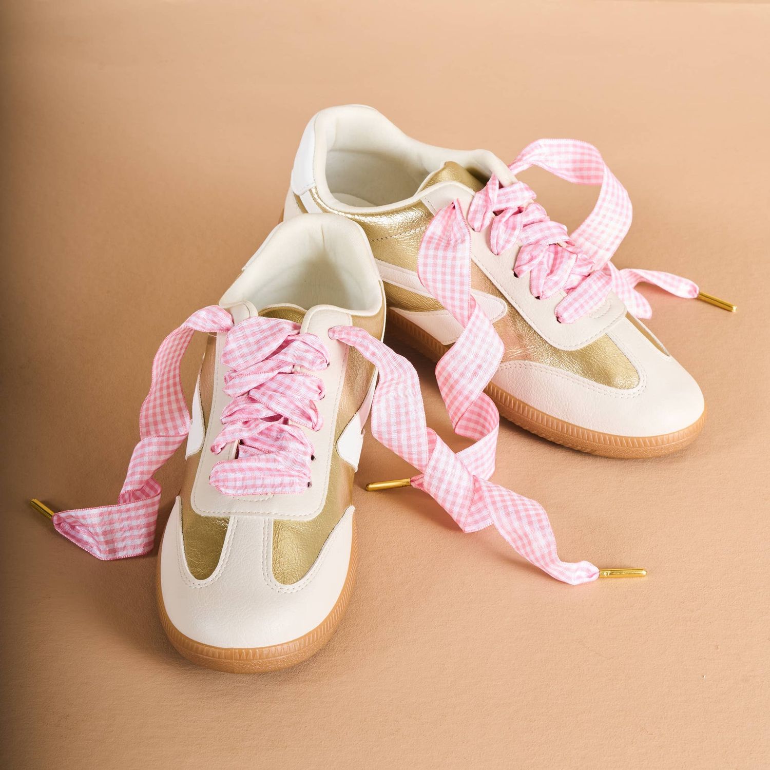 The Darling Effect - Step It Up Shoelaces–Gingham Pink