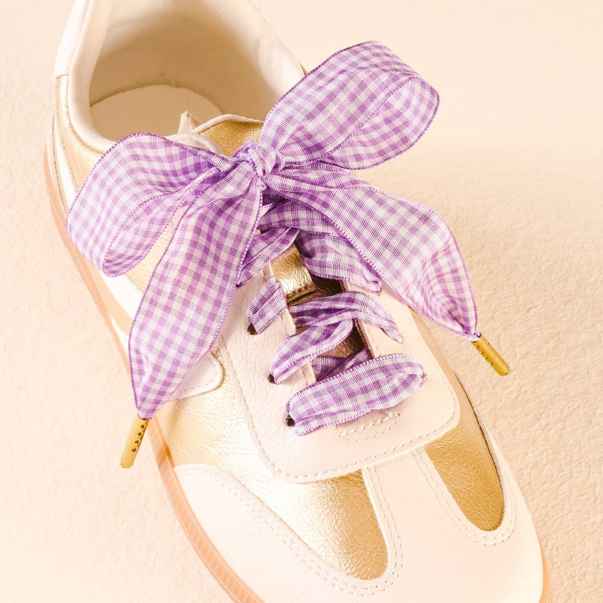 The Darling Effect - Step It Up Shoelaces–Gingham Purple