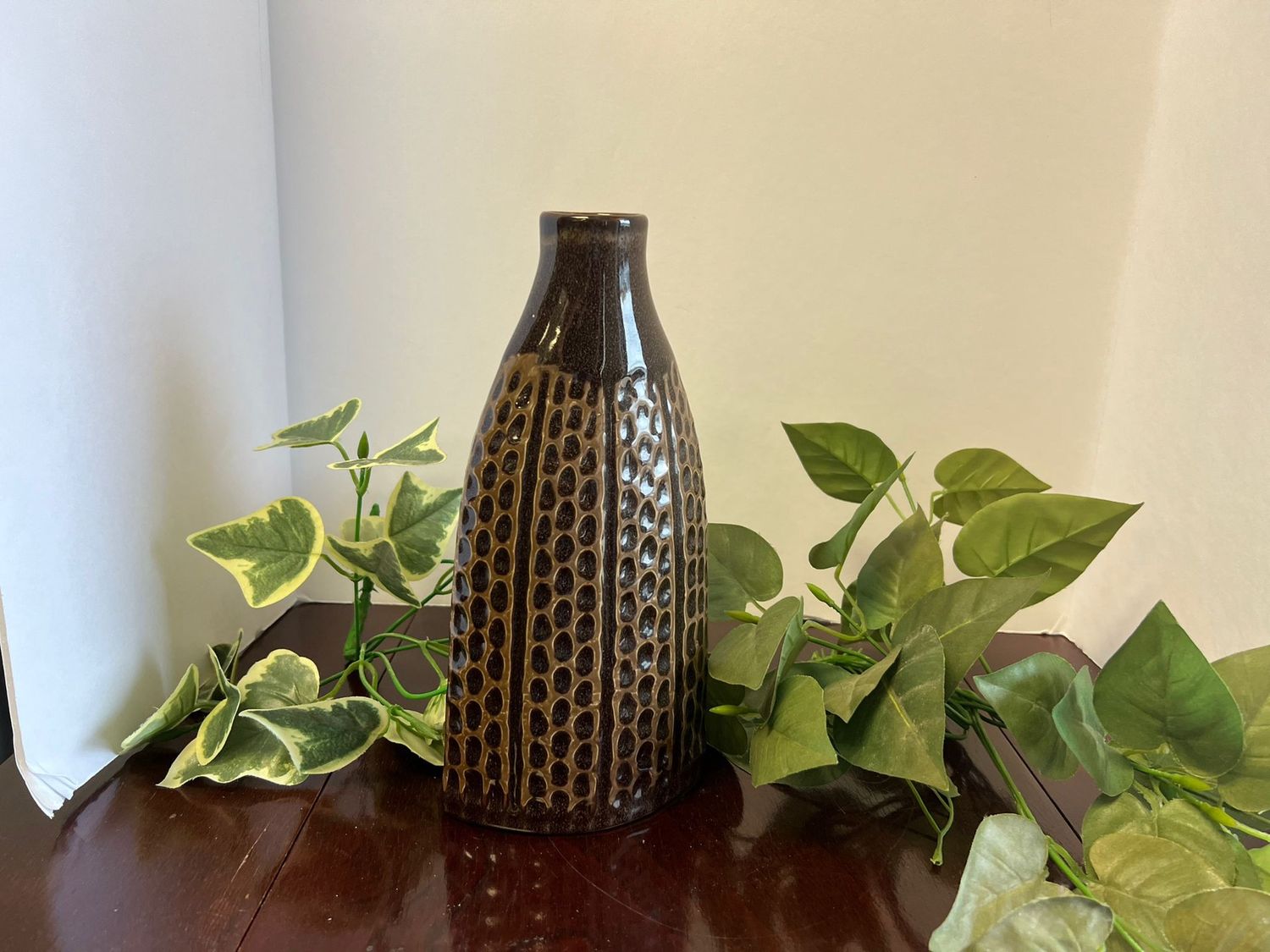 Brown &amp; Tan Home Decor Item/Vase