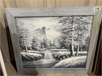 G. Whitman Black And White Oil Painting