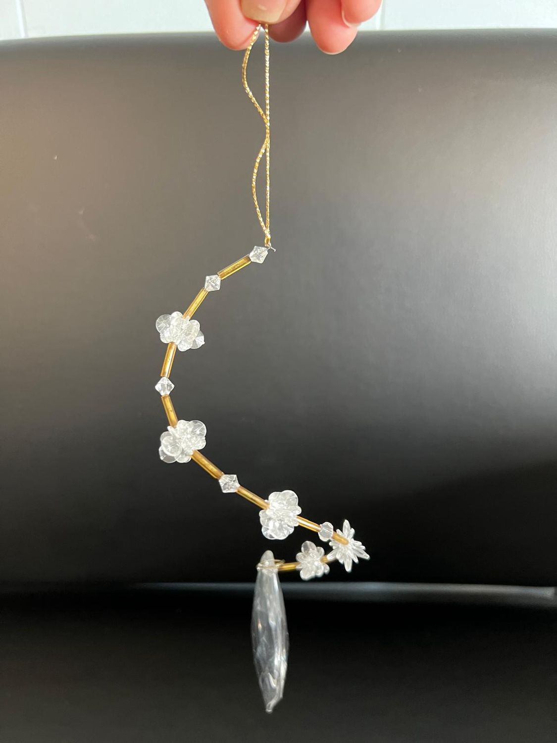 Vintage Crystal Christmas Ornament