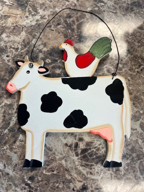 Cow &amp; Chicken Ornament