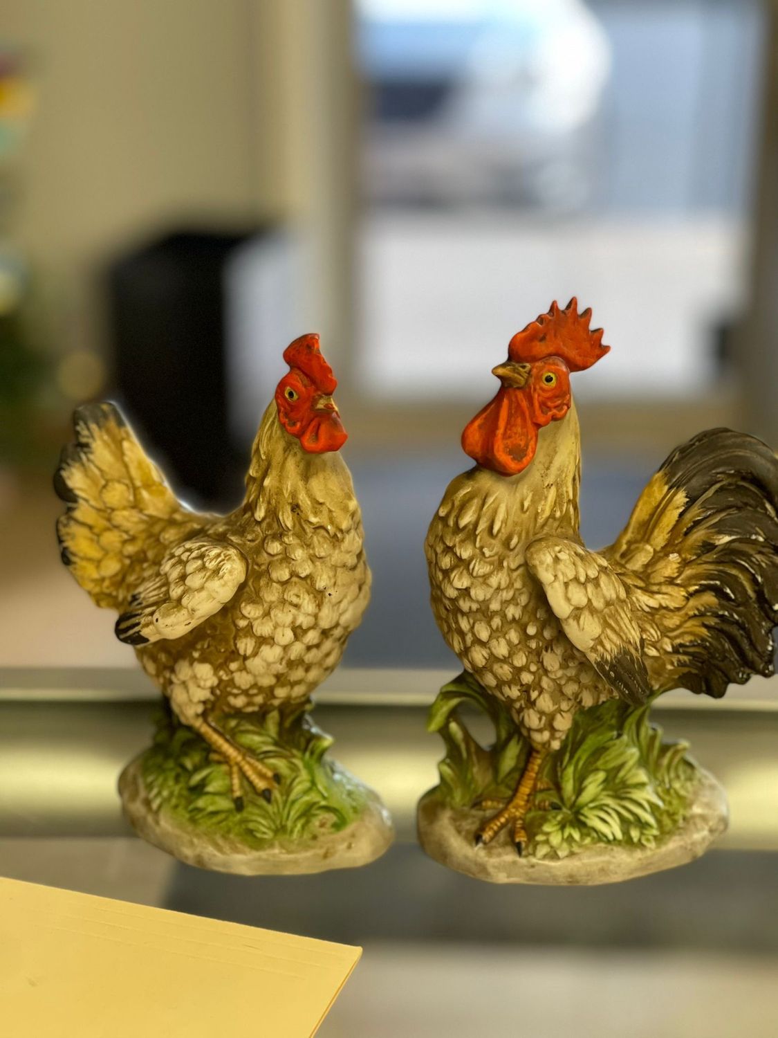 Rooster &amp; Hen Chicken Decor
