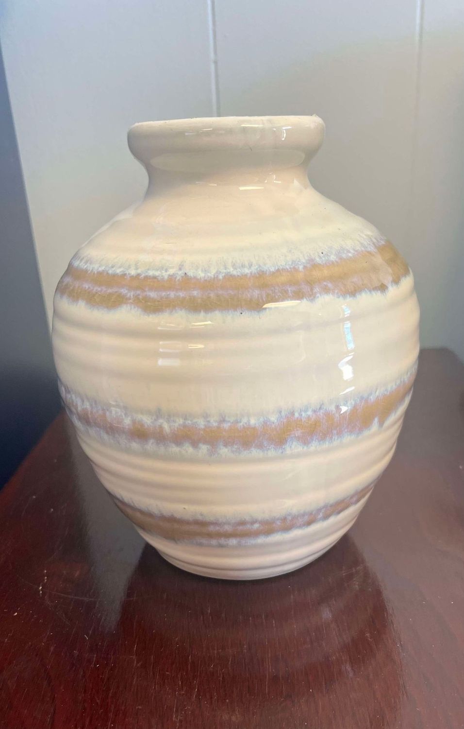 Blue Striped Pottery Vase