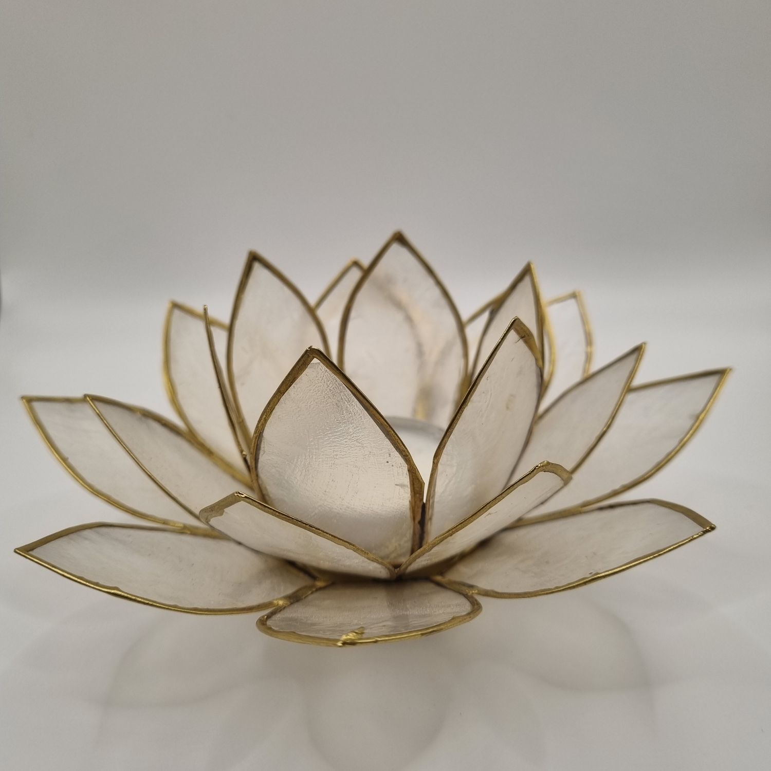 Lotus waxinelichthouder Wit