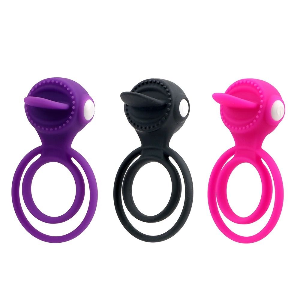 ANILLO VIBRADOR CON LENGUA + DOBLE ARO