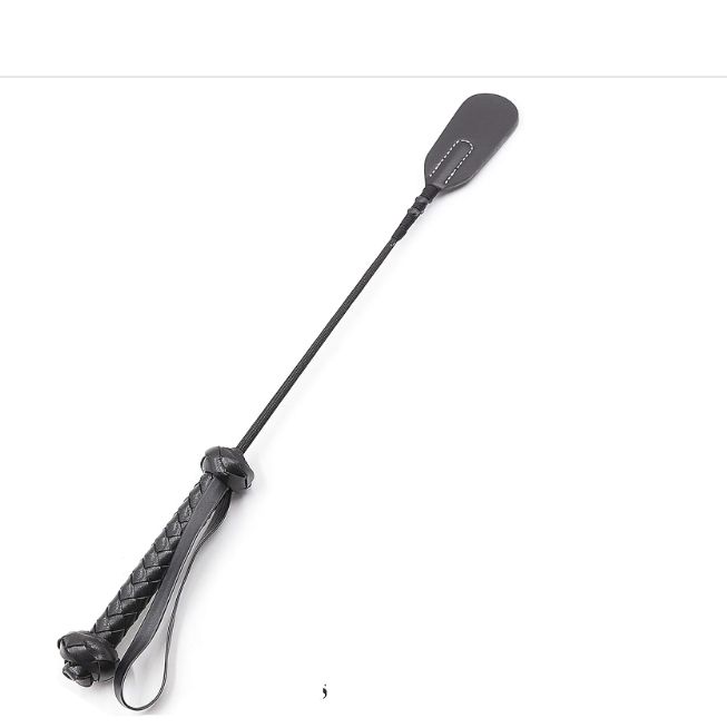 Fusta BDSM negro de 45 cm, ideal para azotes