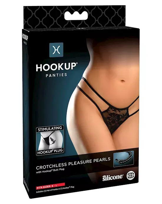 Bragas con Plug y Perlas de Placer S-L
