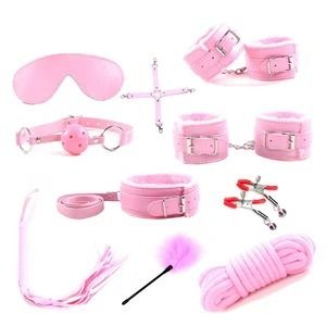 âKIT BONDAGE PELUCHE ROSA / 10 PIEZAS