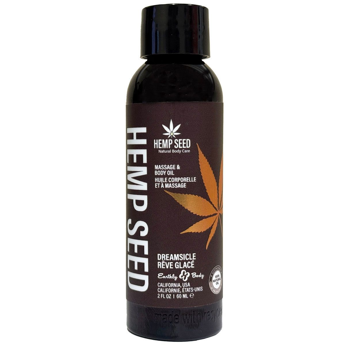 Aceite de masaje de semillas de cañamo con aroma Dreamsicle 2 oz