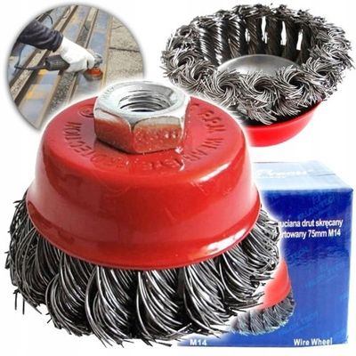 Knot wire cup brush 75mm