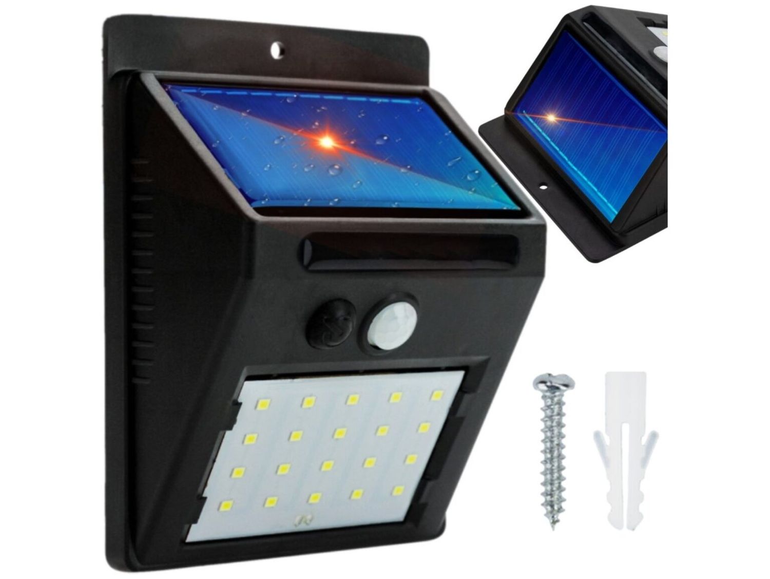 Solar motion wall light