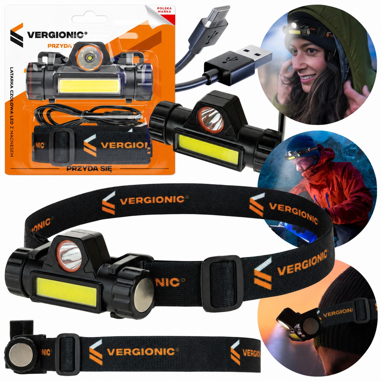Rechargeable Magnetic Headlamp  LED