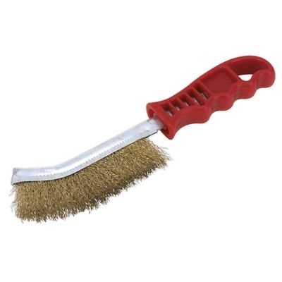 Wire brush brassed steel