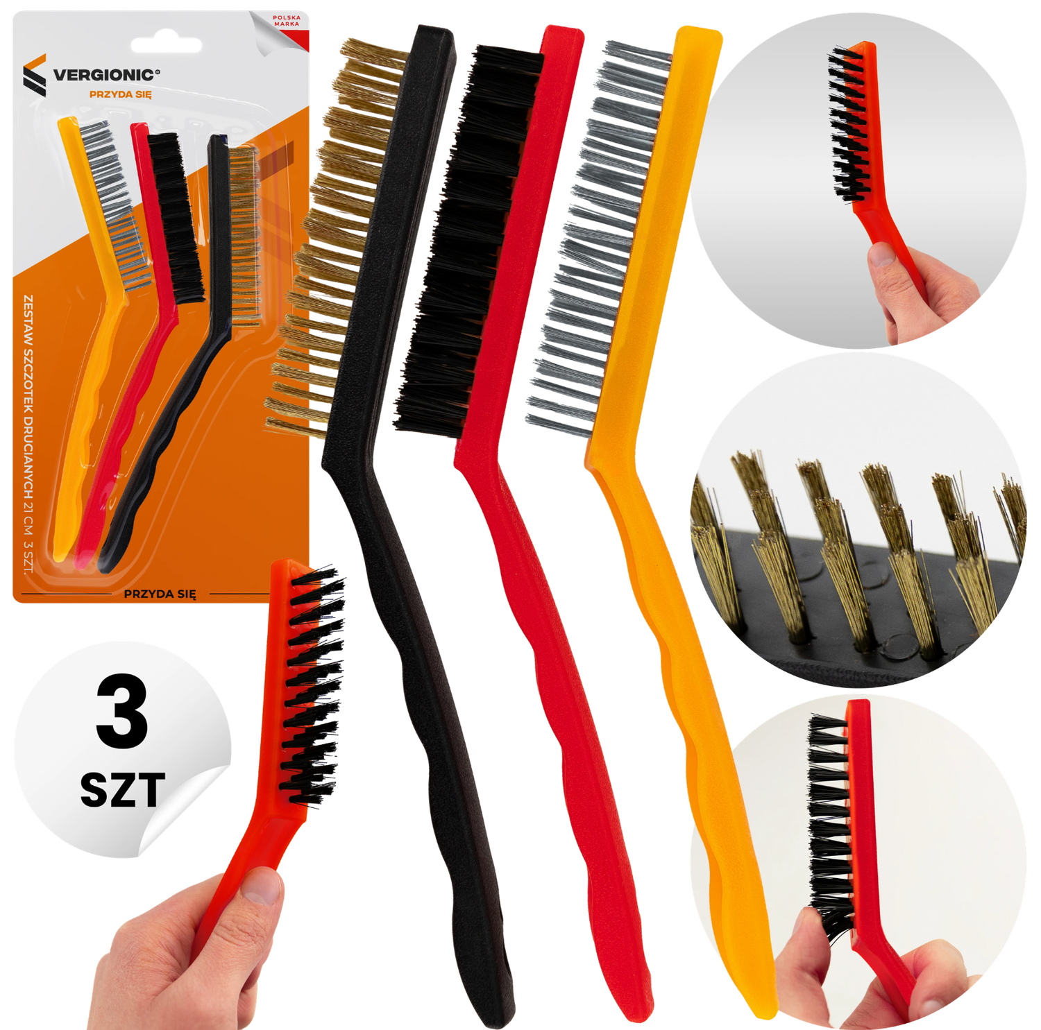 Metal brushes 3pcs