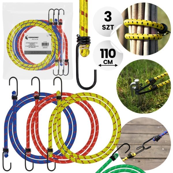 Elastic Luggage Strap Set with Hooks