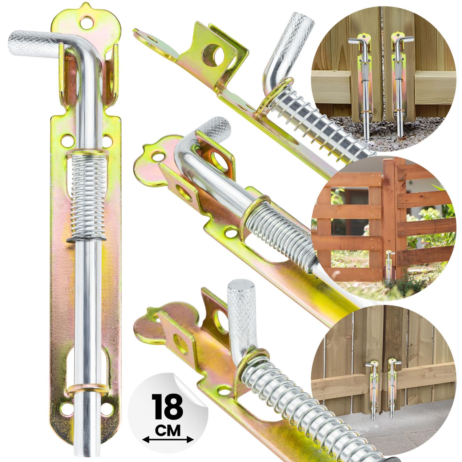 Spring loaded bolt 18cm