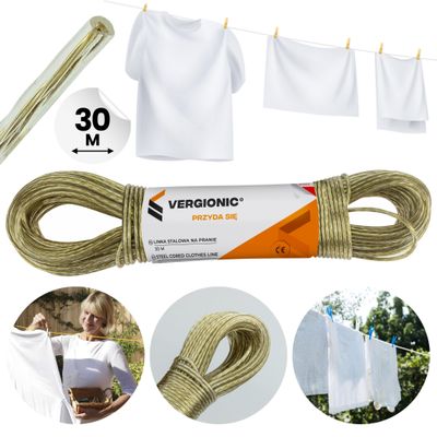 Steel laundry rope 30m