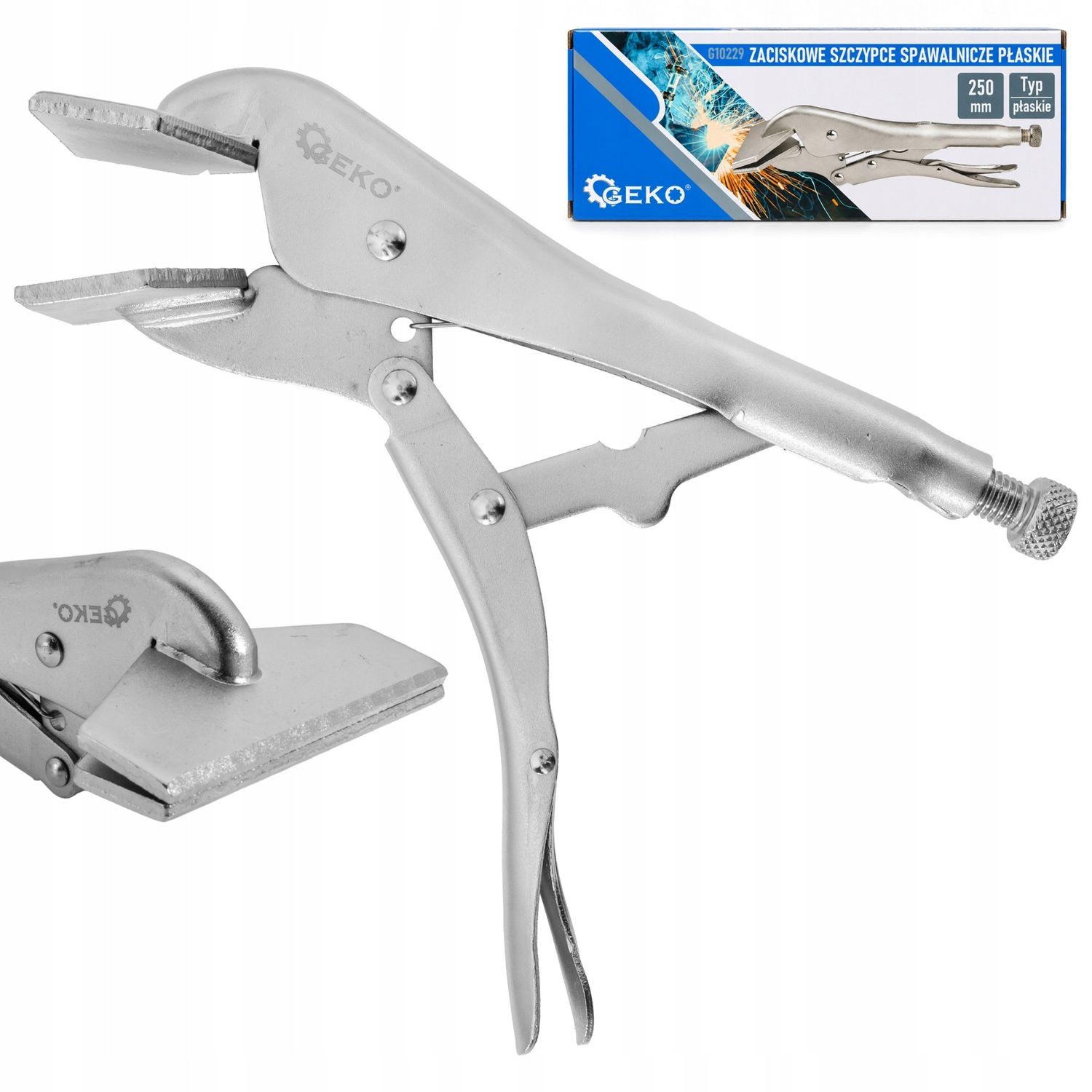 Welding Clamp Pliers 250mm flat jaw