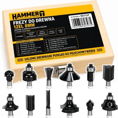 Router bit set 8mm