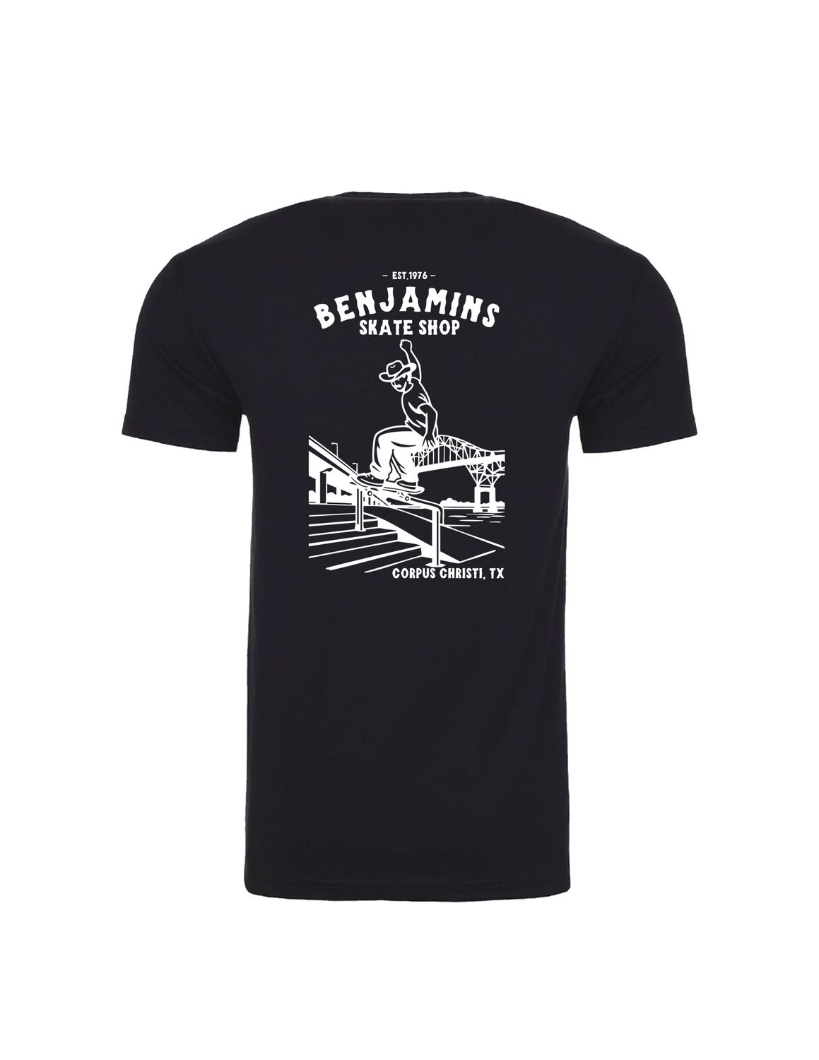 BENJAMIN SKATER COWBOY TEE, Color: BLACK, Size: L