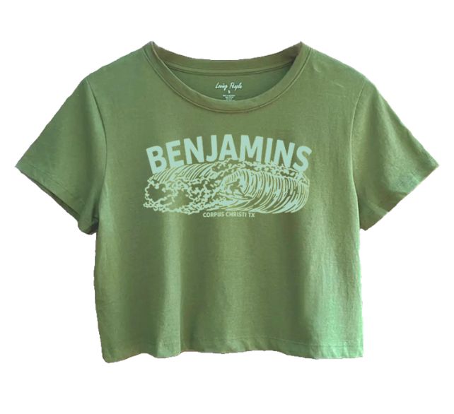 BENJAMINS CROP WAVE TEE