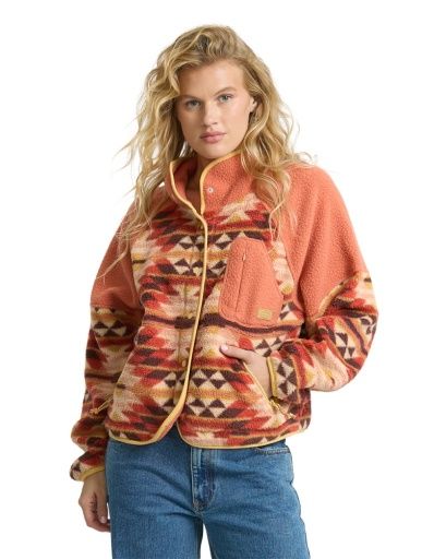 BILLABONG POPOYO SHERPA JACKET, Colour: HAZEL, Size: S