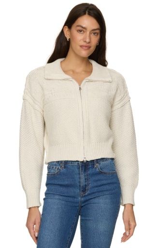 HELENA FULL ZIP SWEATER, Size: XS