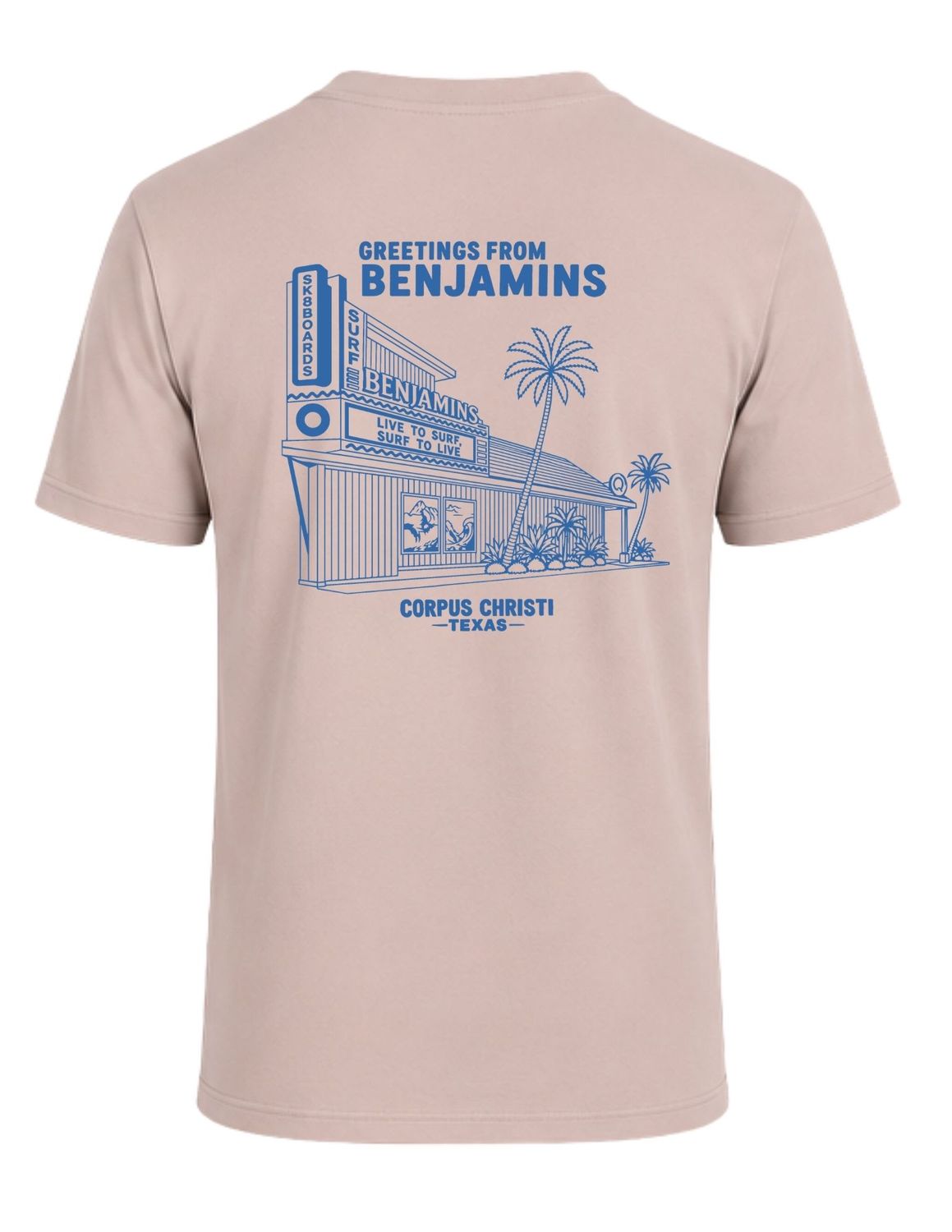 BENJAMINS MARQUEE TEE, Color: NATURAL, Size: S
