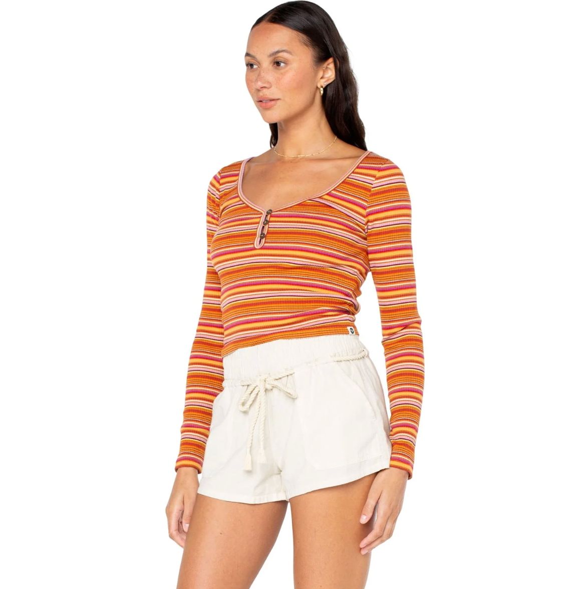 ROXY CUDDLE UP LS CROP TOP