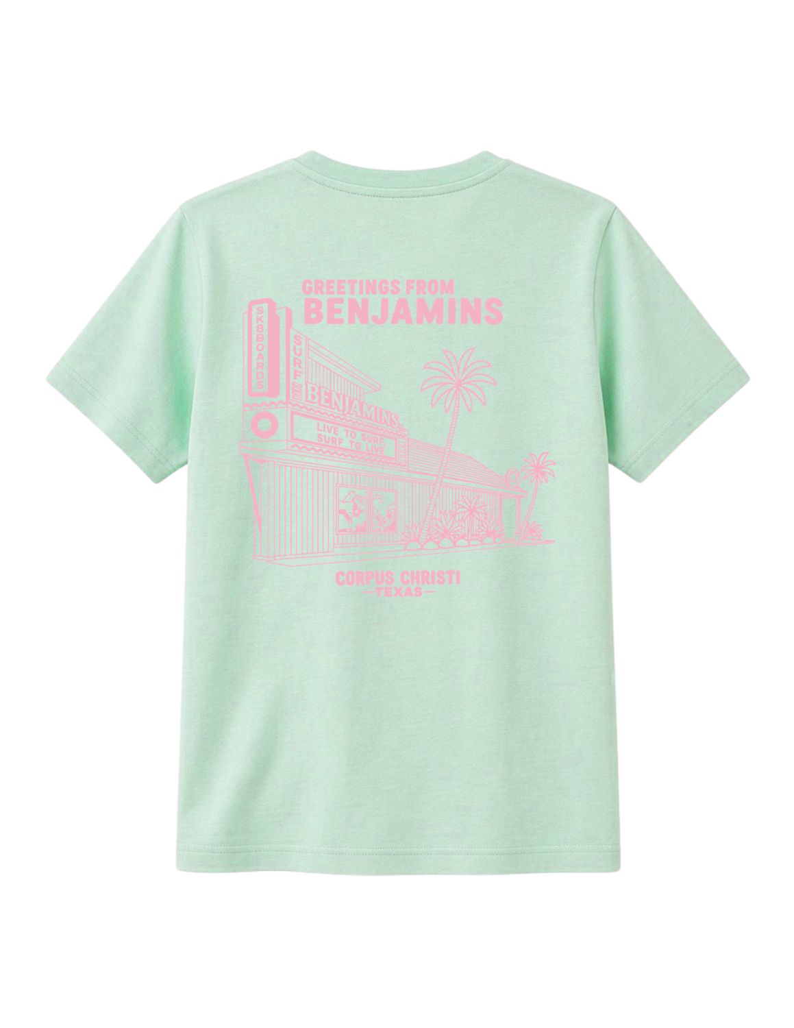 BENJAMINS MARQUEE YOUTH TEE, Color: MINT, Size: XS