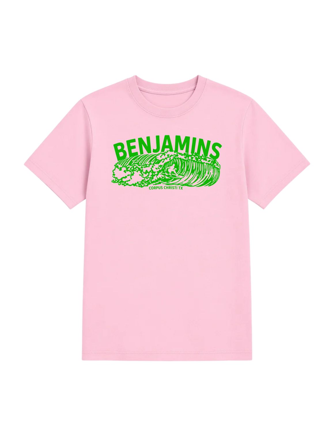 BENJAMINS WAVE YOUTH TEE, Color: PINK, Size: S