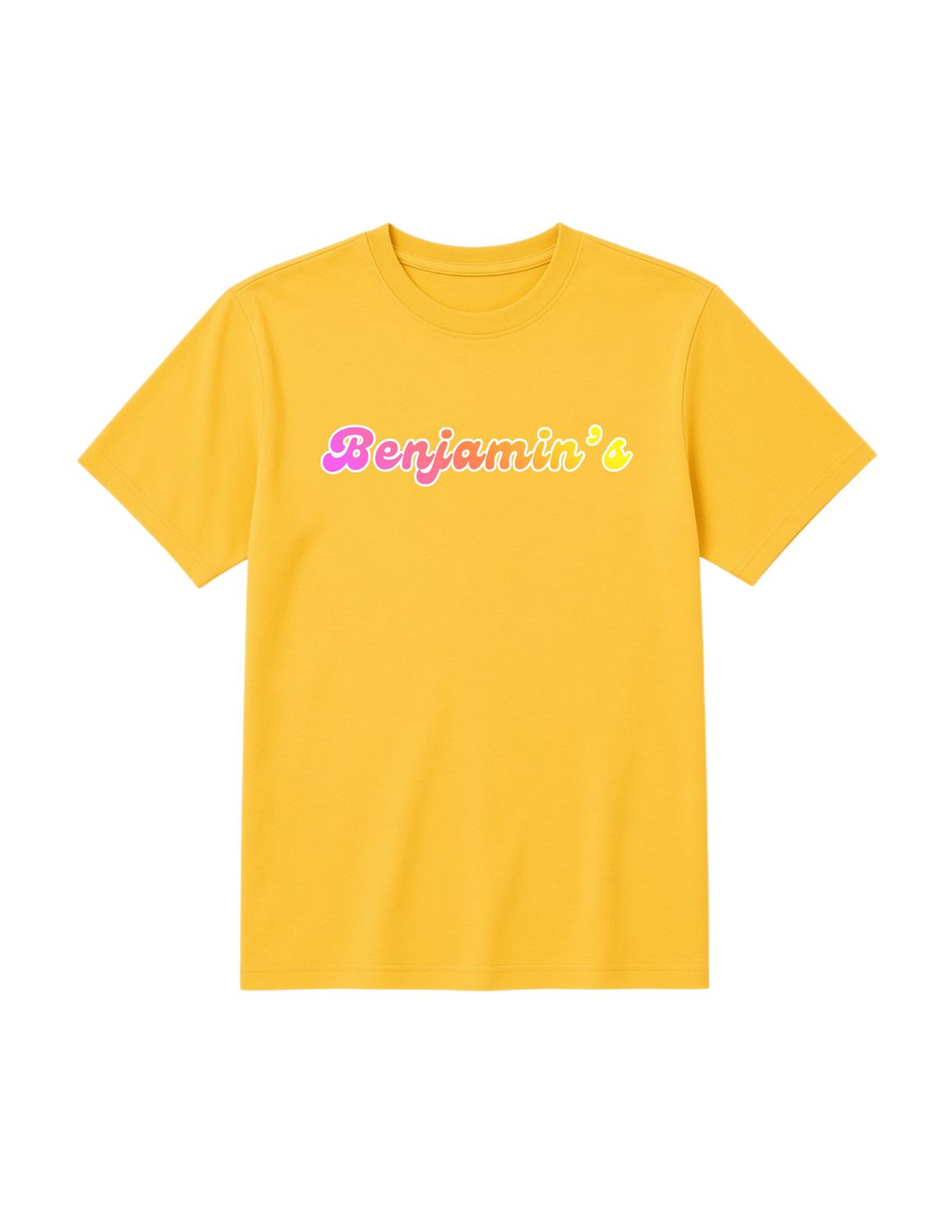 BENJAMINS 70's SCRIPT YOUTH TEE, Color: YELLOW, Size: S