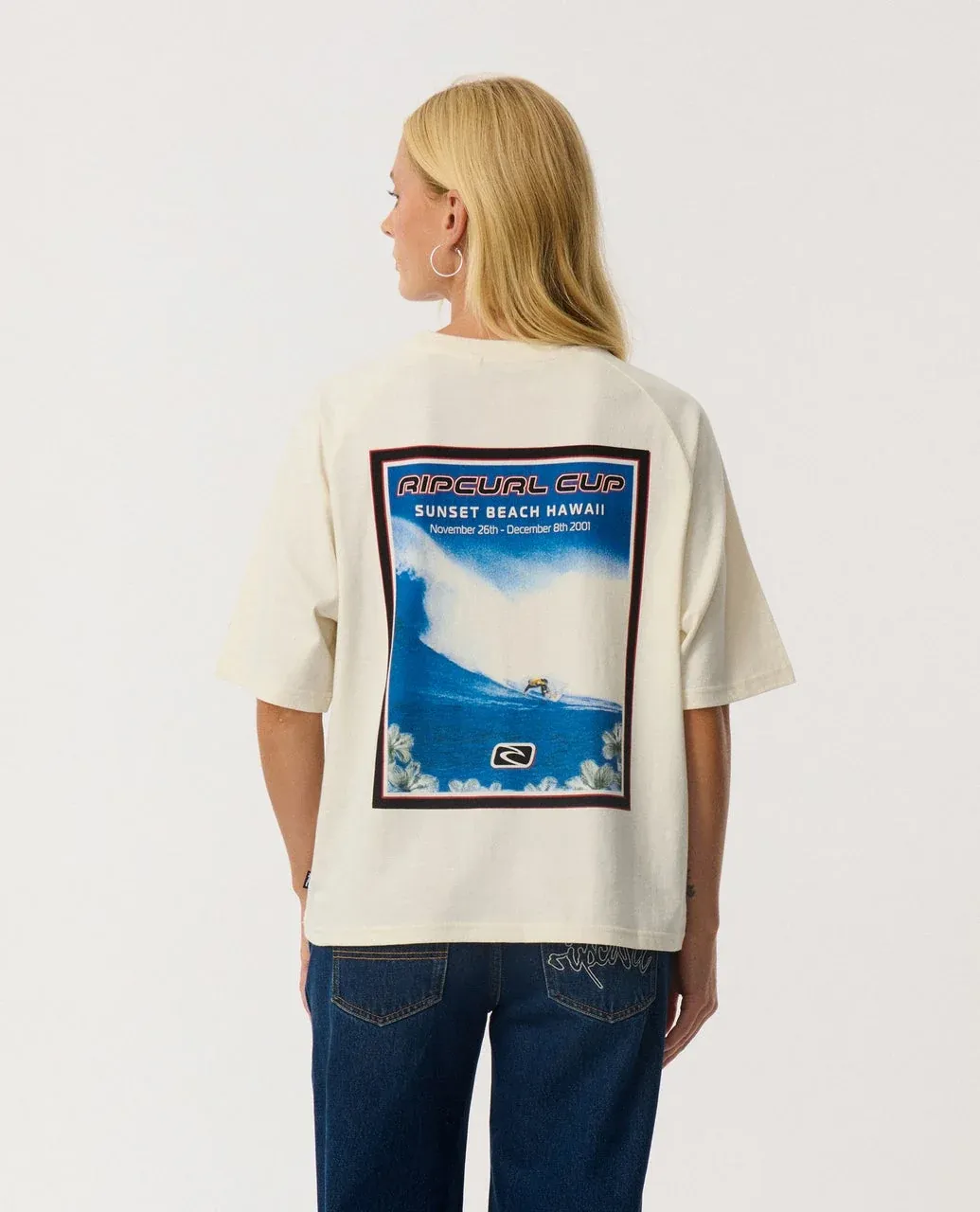 RIP CURL SUNSET BEACH RAGLAN BOXY TEE, Size: SMALL