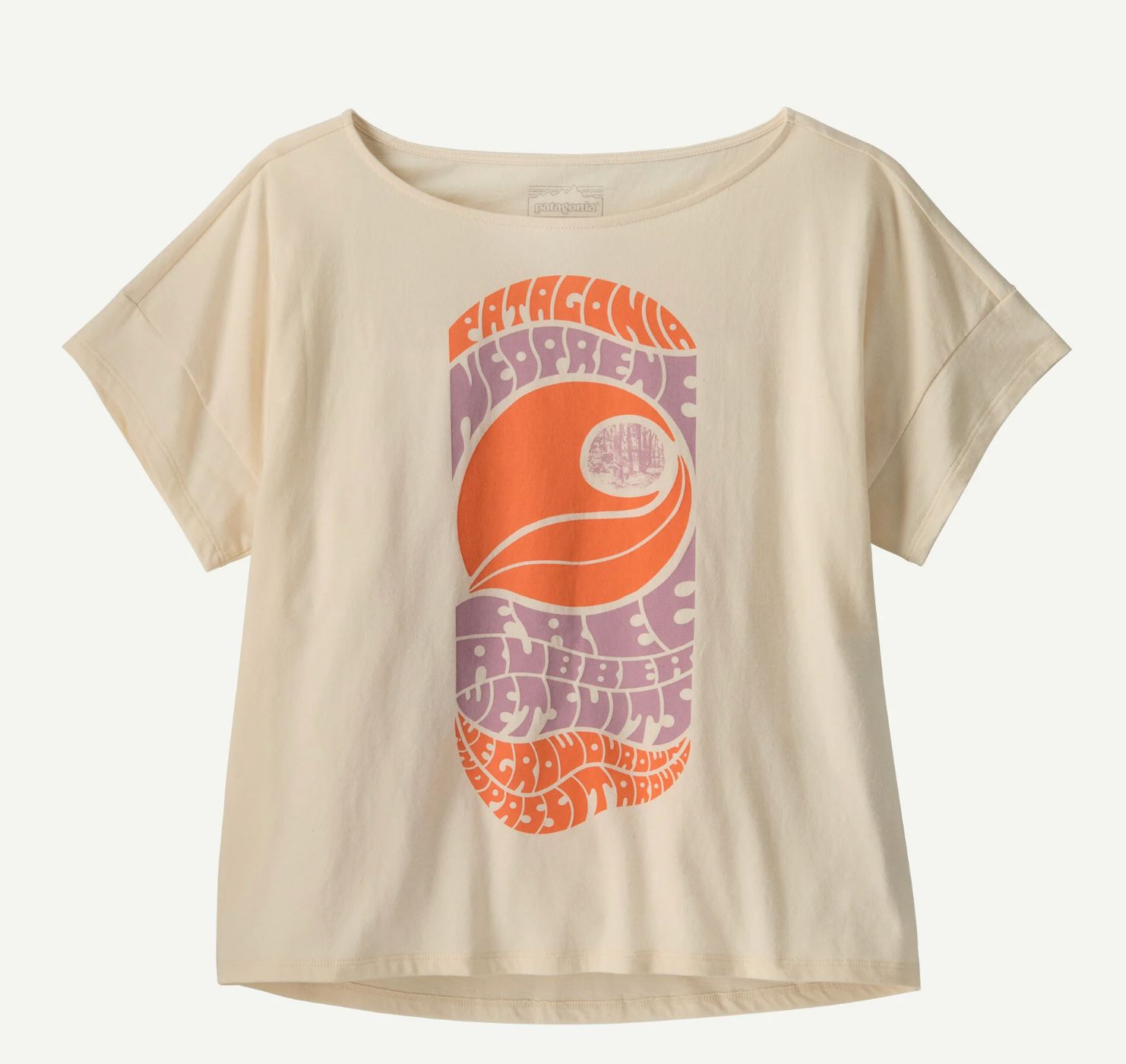 PATAGONIA PASS IT AROUND RELAXED DROP SLEEVE TEE, Color: NATURAL, Size: XS