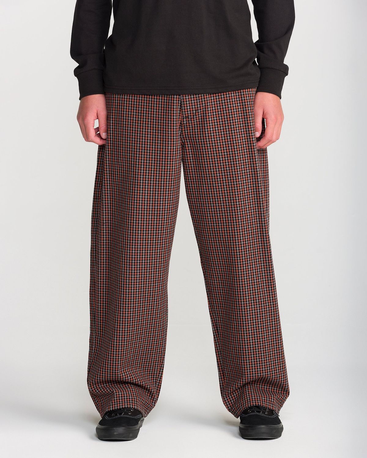 VOLCOM BILLOW PLAID PANT, Color: PATINA BROWN, STYLE NUMBER: A1142601, Size: 30