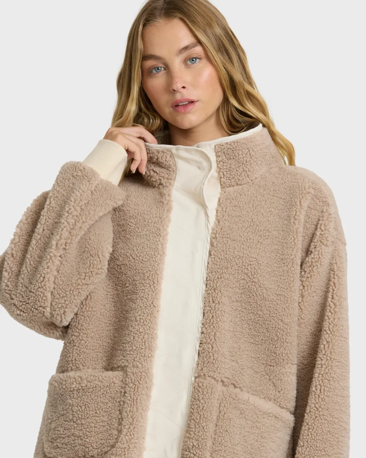 BILLABONG TREE HUGER FLEECE JACKET COBBLESTONE, Size: S