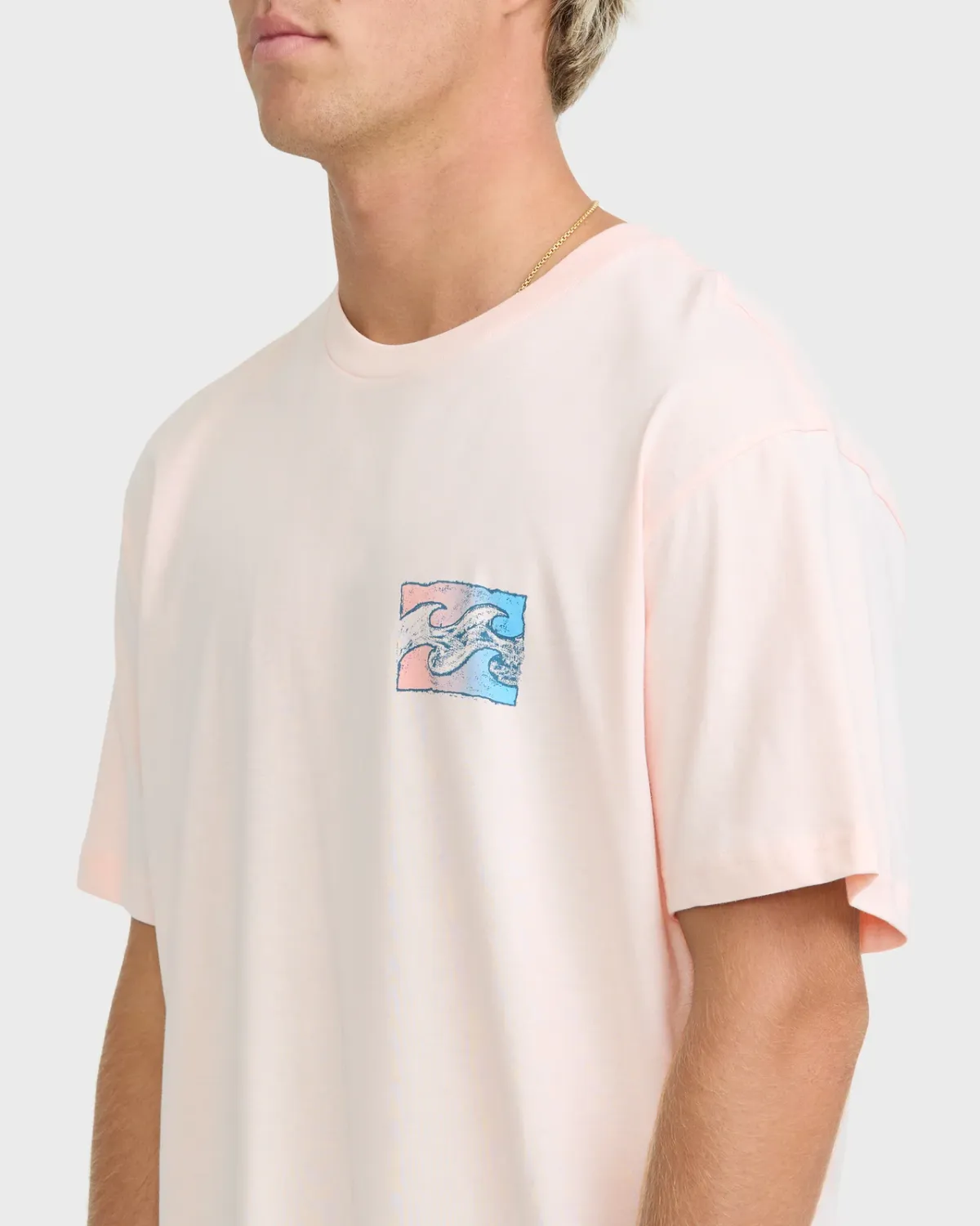 BILLABONG CRAYON WAVE PREMIUM SS TEE, Color: LIGHT PINK, Size: S