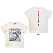 T shirt Unisex Born to Run White ( Front and Back )