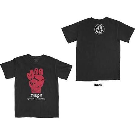 Unisex Red Fist ( Front and Back, Black )