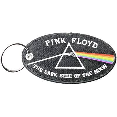 Keychain Dark Side of the Moon Oval Black Border ( Both Sided )