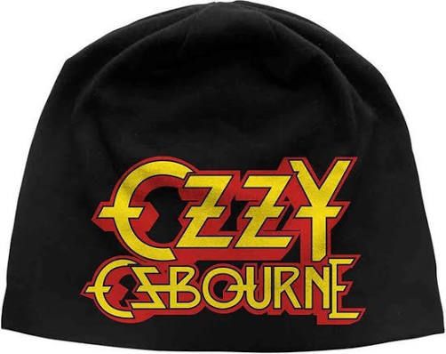 Unisex Beanie Front Print Black