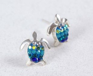DM0322-Turtle Stud ERs : Blue